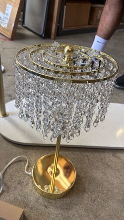 Gold Crystal Lamp