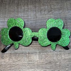 Green Glitter St. Patrick’s Day Shamrock Sunglasses