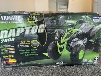 12V Yamaha Raptor ATV Powered Ride-On for Boys & Girls, Ages 3+, up to 5 MPH