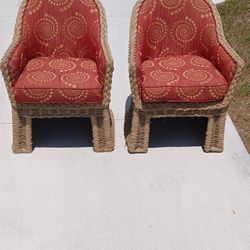 Vintage Wicker Patio Chairs 