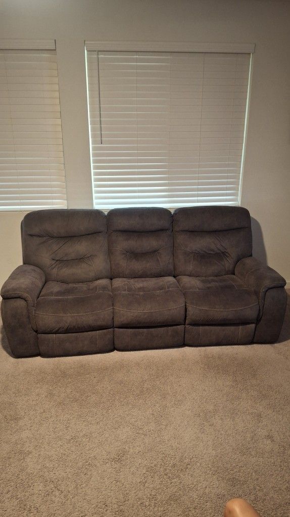 Grey Reclining Sofa And Loveseat