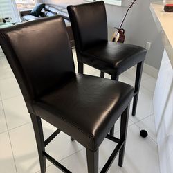 Crate & Barrel Lowe Onyx Barstools – Set of 2 ($225 each)