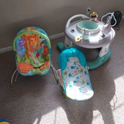 Bouncy Seat, Baby Bathing Seat And Activity Center
