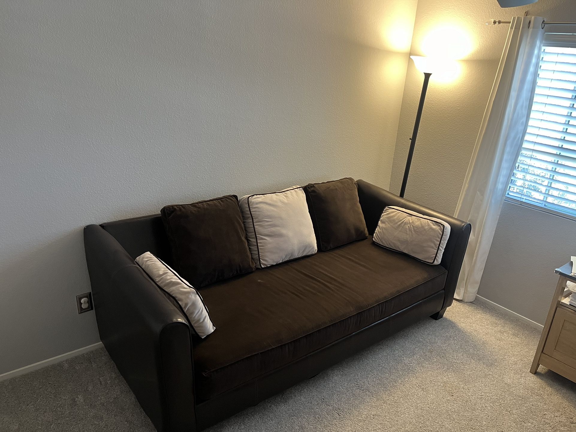 Couch RC Willey leather and fabric