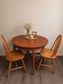 Wood Dining table and chairs