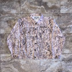 Billy Hill OSB Camo Denim Monster Truck Graveyard Trucker Jacket Large