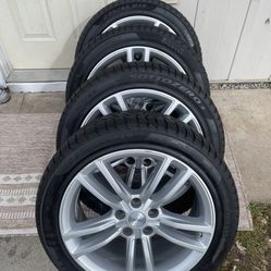 Tesla Model S 19″ OEM Wheels + Pirelli Sottozero Winter Tires ❄️ — Excellent Tread, Premium Setup