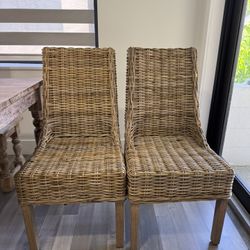 Safavieh Rattan Dining Chairs Set