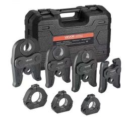 7PCS MegaPress Pressing Kit 1/2" to 2" - 3PCS Press Jaws, 3PCS Press Rings, 1PCS Actuator for MegaPress Carbon Steel Pipes, Compatible with Standard P