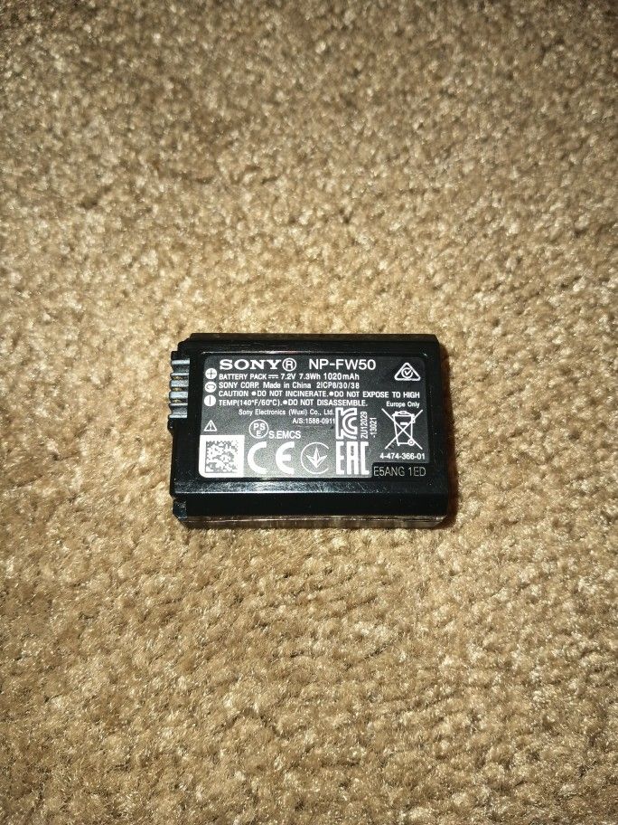 Sony NP-FW50 Battery for Sony Cameras 1x for $25