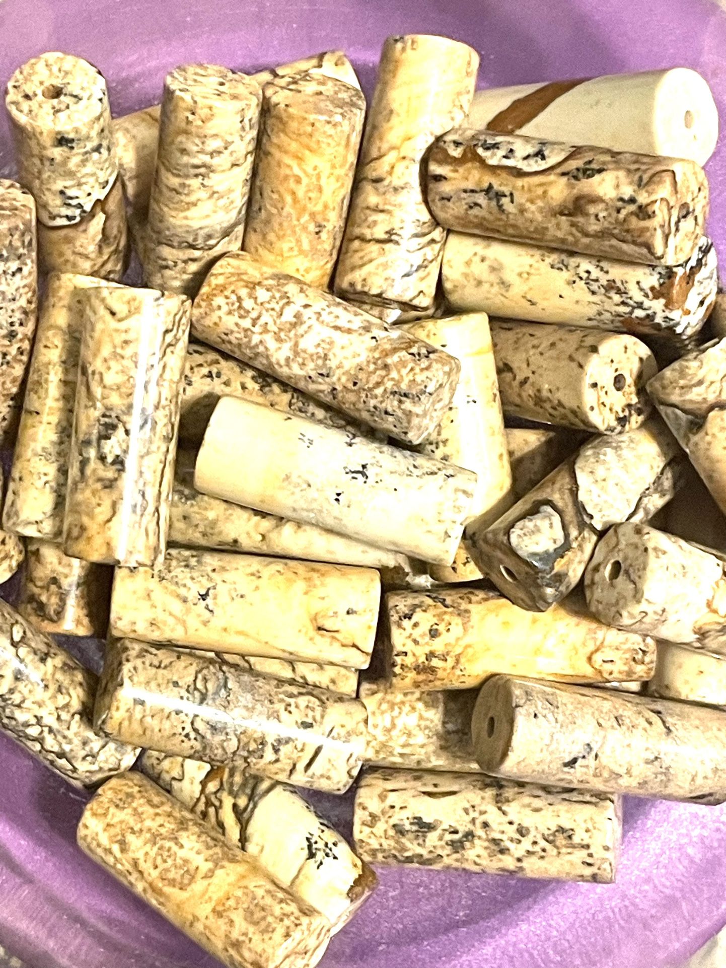 Lot Of 22 18mm Picture Jasper Beads
