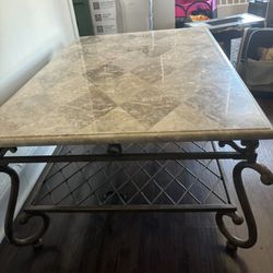 Marble Coffee & End Table Set 