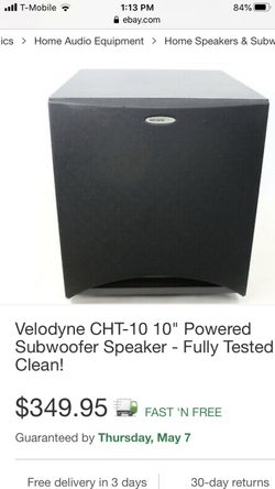 Velodyne subwoofer speaker