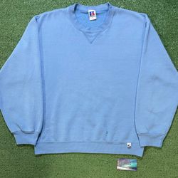 Vintage 1990s rusell light blue crewneck