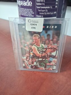 SIGNED 1992 LARRY BIRD SKYBOX RARE CARD