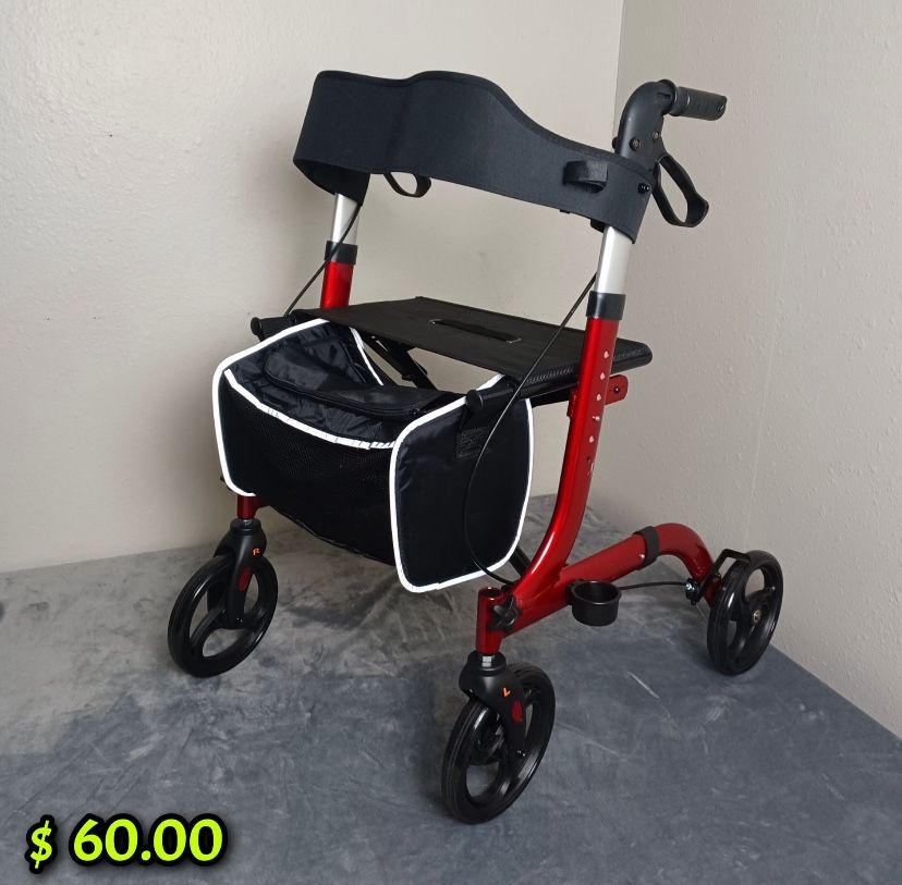 Healconnex Red Rollator Walker
