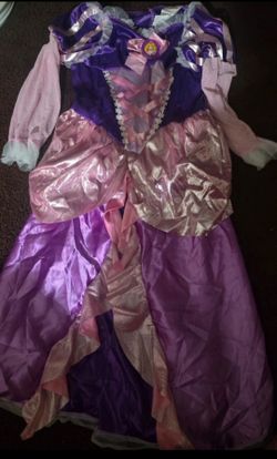 Disney girls tangled dress costume