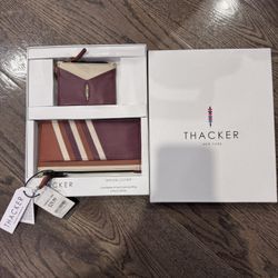 Thacker New York genuine leather 2-piece gift set for sale