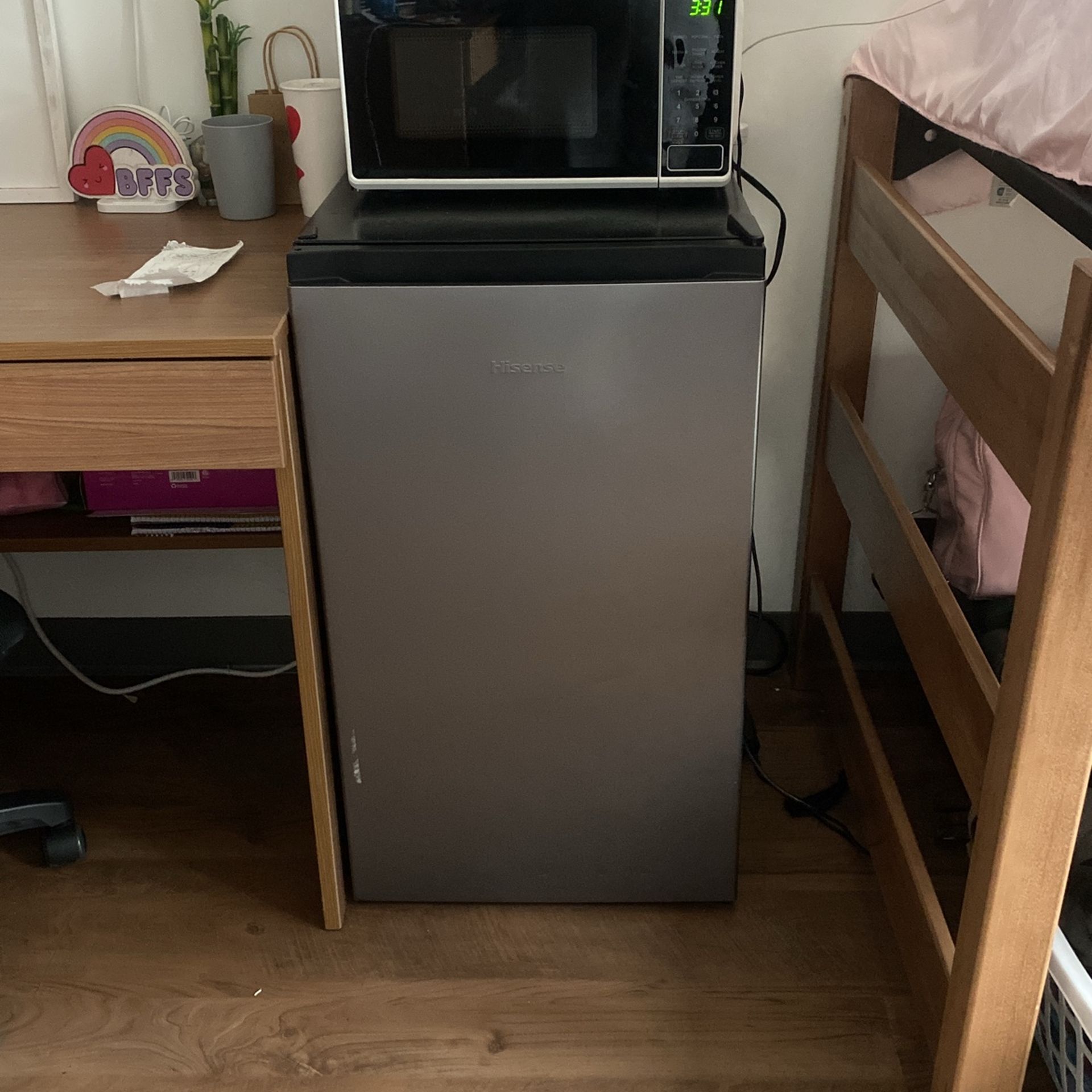 Mini Fridge And Microwave