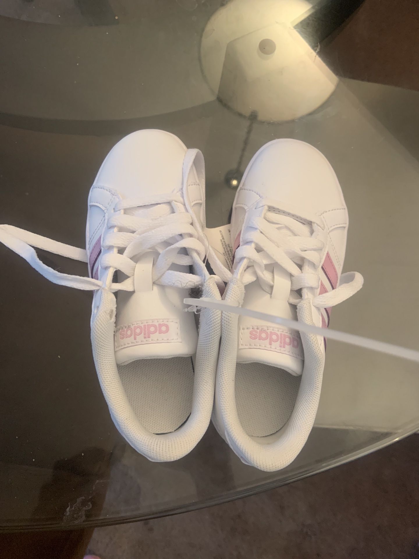 Brand New kids adidas shoes Pink & White