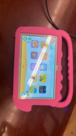 Kids Tablet with Pink Protective Case