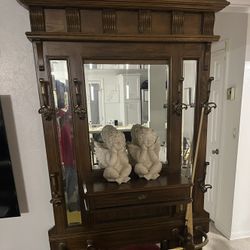 beautiful antique coat hanger / mirror 