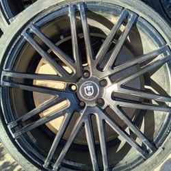 20" 5x114.3 Staggered Curba Concepts Wheels Set