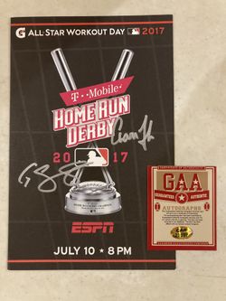 Aaron Judge -Gary Sanchez Autographed 2017 Home Run Derby Program with COA 