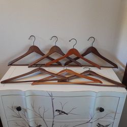 7 Wood Hangers used in custom Closet