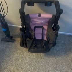 Babytrend Scroller And Carseat Gray And Pink 
