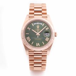 ROLEX DAY-DATE OLIVE GREEN ROSE GOLD 40MM 228235