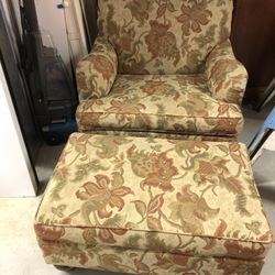 Ethan Allen Chair With Ottoman