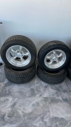 Set of 4 Polished Aluminum Wheels with Tires