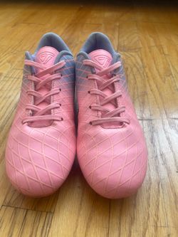 Brooman Kids Lace-up Soccer cleats (Pink and Blue)