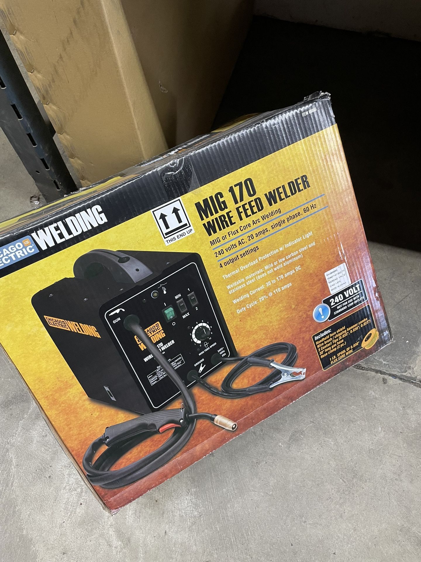 Chicago Electric 170amp-DC, 240v MiG/Flux Cored