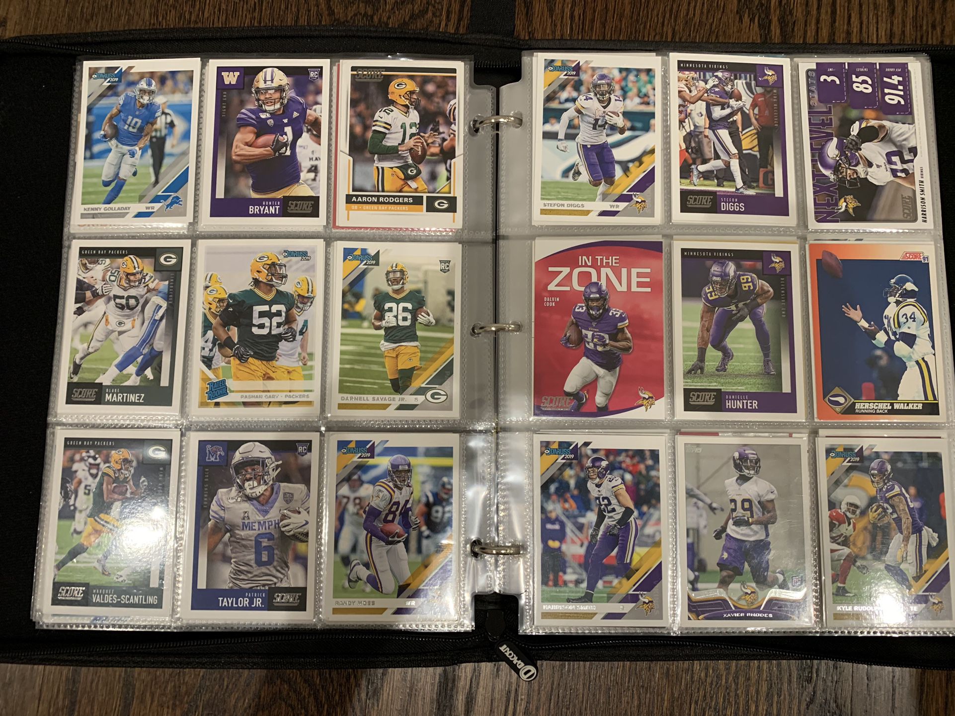 400+ Baseball And Football Cards Collection W Binder + Patrick Machines Rated Rookie Card