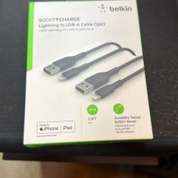 2 Pack USB-A To Lightning Cable