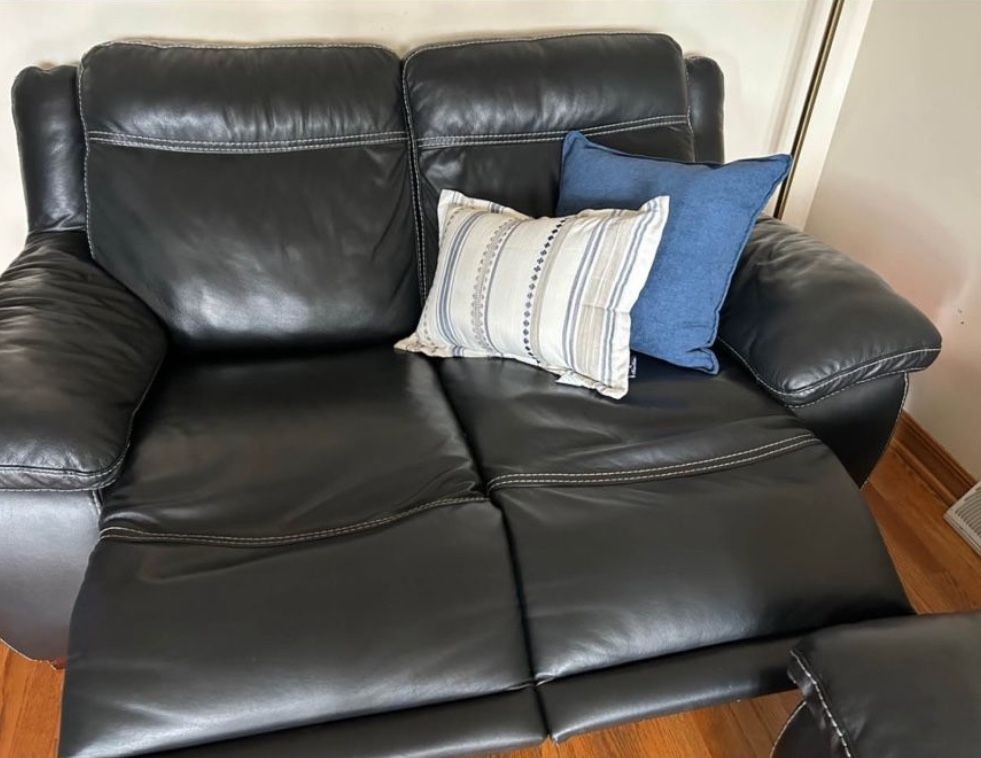 Leather Couches Recliner Black