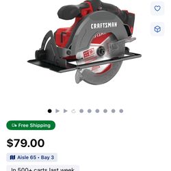 Craftsman - V20* Cordless 6-1/2-in Circular Saw (Tool Only) model: CMCS500B