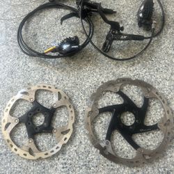 Shimano XT 2-Piston Brake Set With Rotors And 12speed Shifter