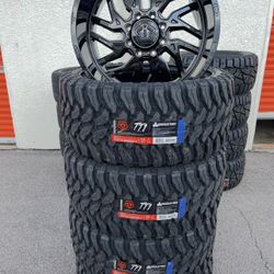 22X10 NEW  TIS OFF-ROAD RIMS WITH NEW TIRES 33x12.50r22LT  6 LUG UNIVERSAL FITS CHEVY, FORD,NISSAN, NEW DODGE RAM AND NEW TUNDRA NEW  TIRES   33x12.50