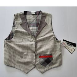Vintage NWT Marcia Mens Sleeveless Reversible Vest  Sz Large