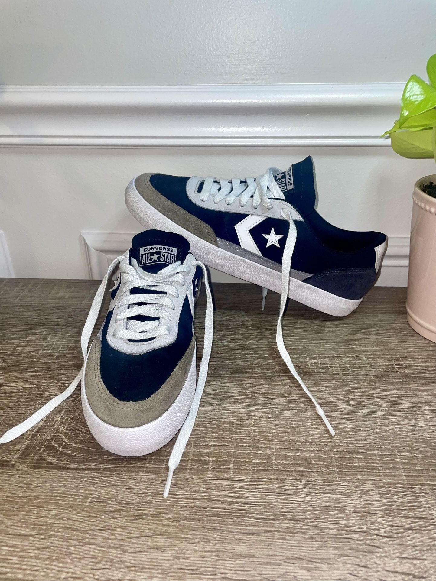 Converse Net Star Classic OX, 7.5 Suede Low Top'Black Gray'166860C Sneakers