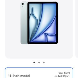 iPad Air 11 In (blue) + Apple Pencil + Case 