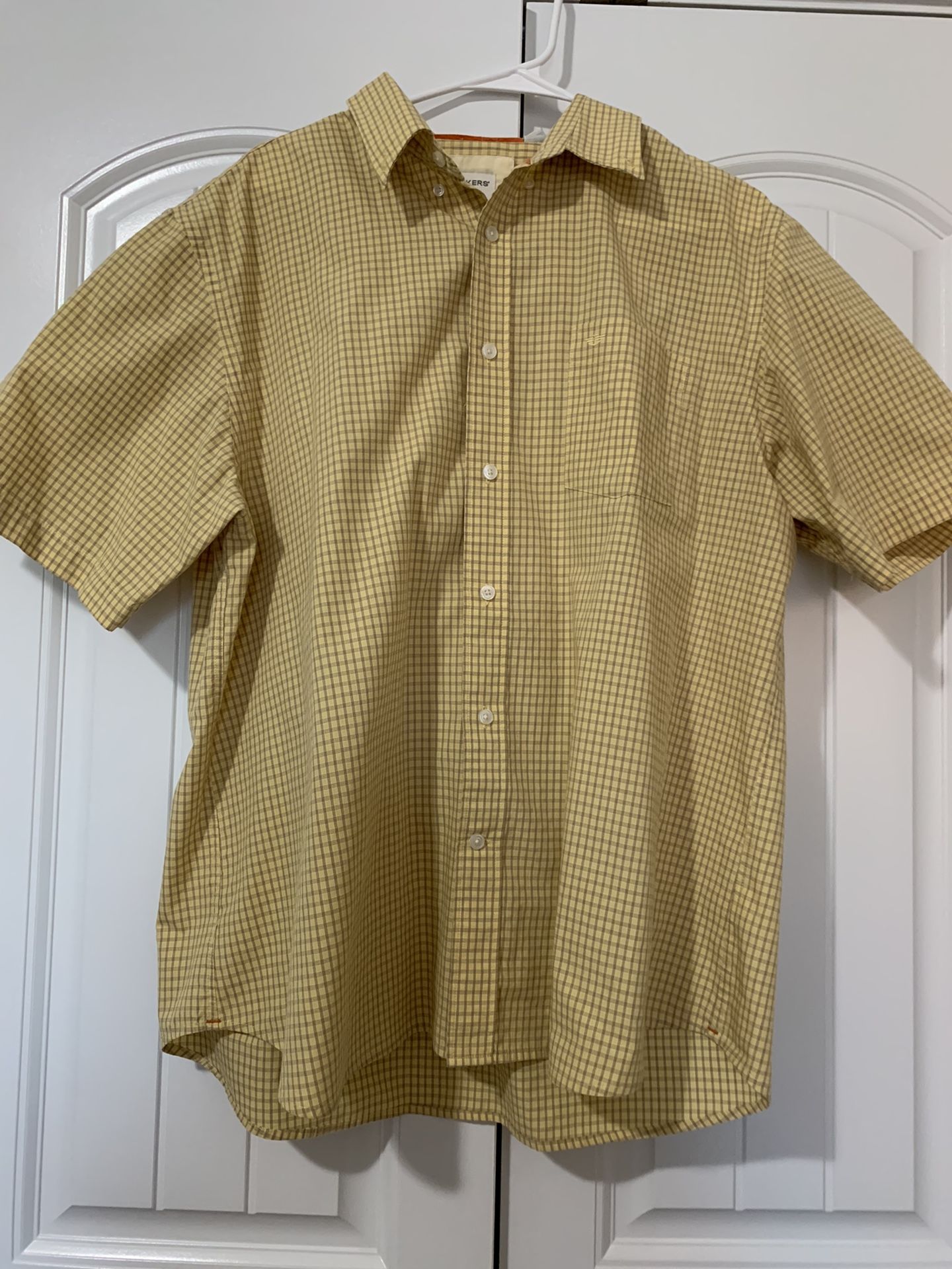 XL Yellow Plaid Men's Shirt