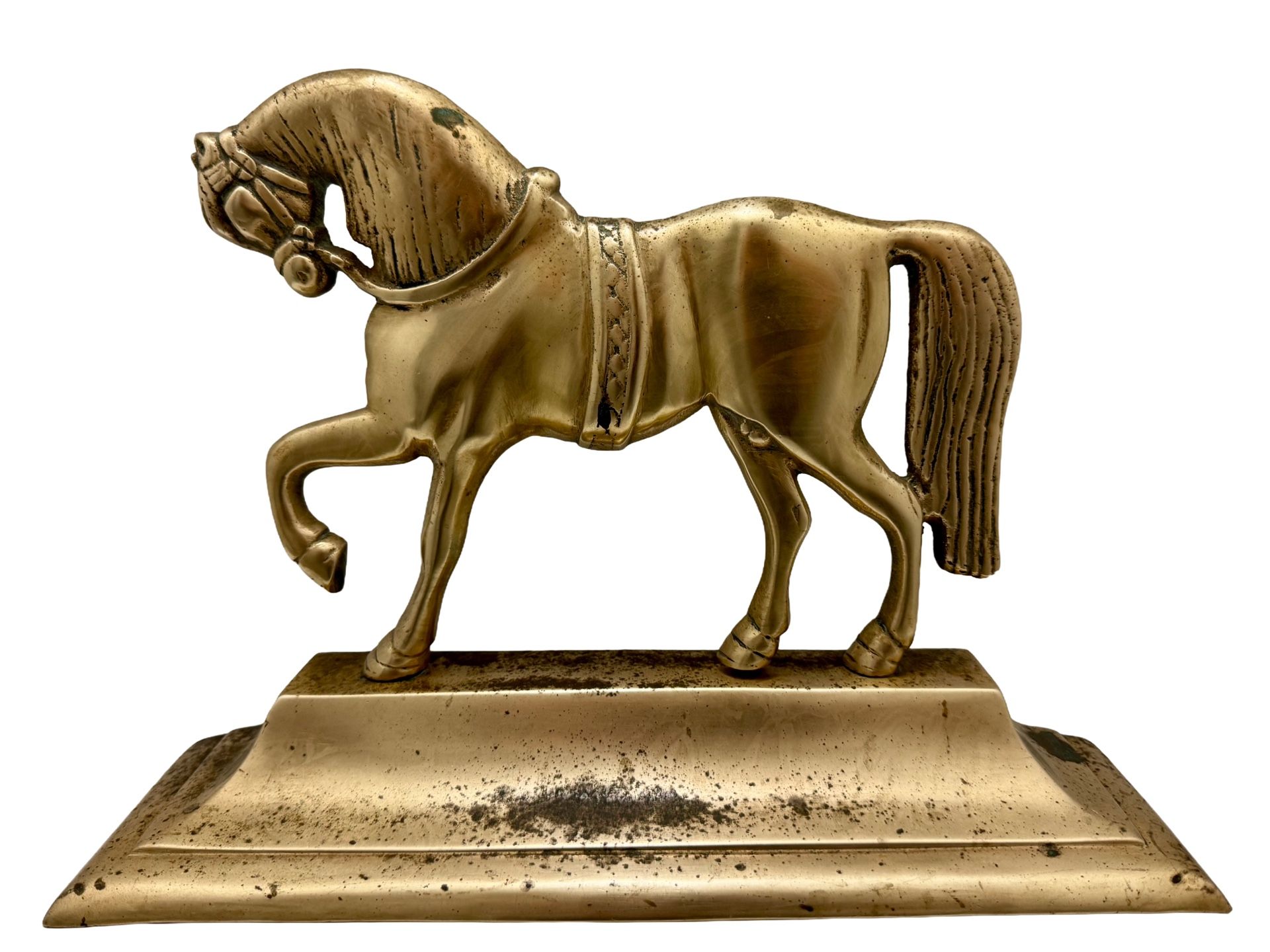 VINTAGE Mid-Century Brass Horse Statue | MCM Hollywood Regency Equestrian Decor
