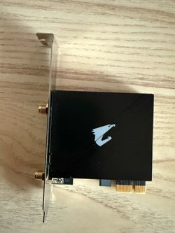 Gigabyte Aorus WiFi 6e motherboard card with magnetic antenna