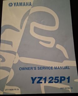 OEM Yamaha YZ125P1 owner's service manual
