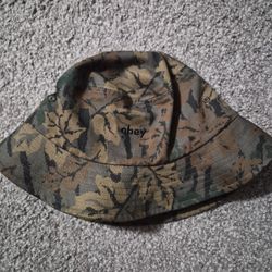 OBEY Camouflage/leaves Bucket Hat Unisex 