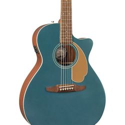 Moonlight Blue Acoustic Electric Fender Newporter